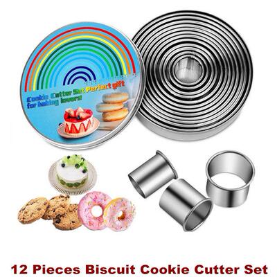 Biscuit Cookie Cutter Metal Ring Baking Molds Muffins Dough