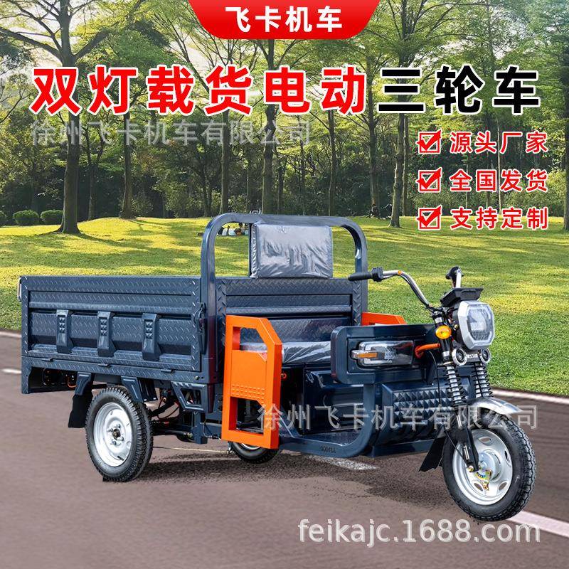 外贸出口电动三轮车拉货山区家用载重爬坡货车摆摊农用三蹦子EEC