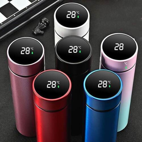 Smart Digital Display Insulated Mug, 304 Stainless Steel, La