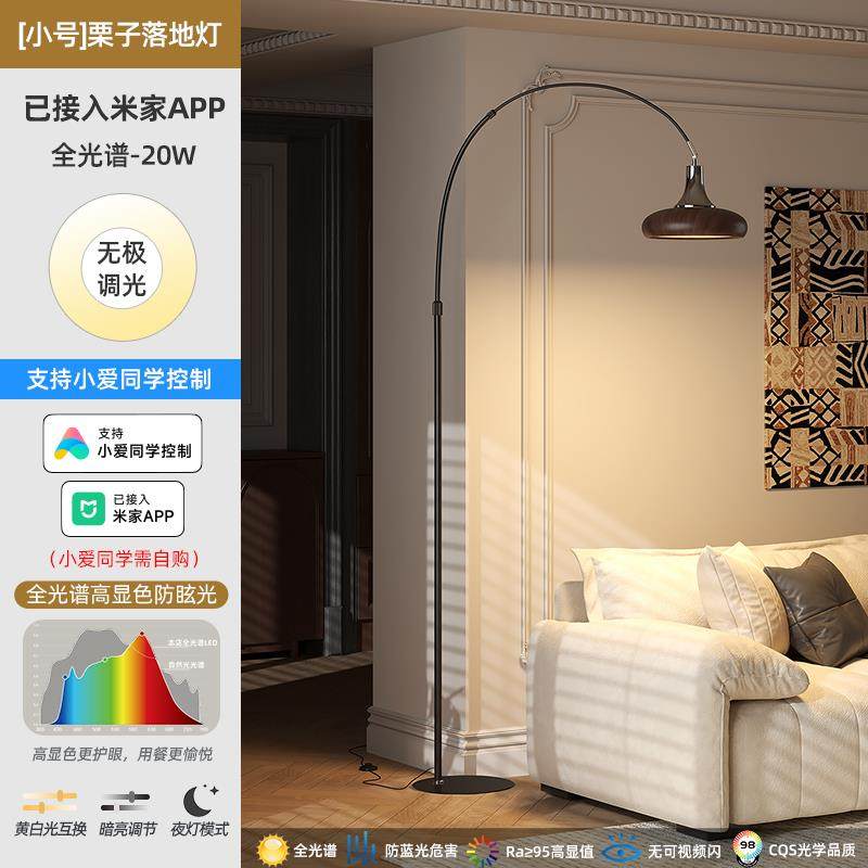 正品天厅摩登复古高级室感钓鱼落地灯客卧床头护眼阅读台灯立式御