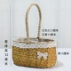藤编手提花篮手工编织多肉花盆竹编田园花童幼儿园活动插花小篮子