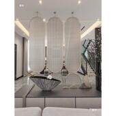 XEV客厅艺术玻璃风旋办公室屏可隔断转装 饰玄关家用遮挡隔断轻奢