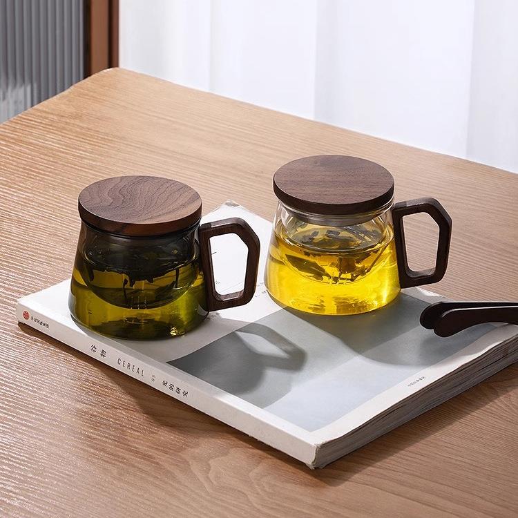 高硼硅玻璃泡茶杯茶水分离杯子高颜值个人专用办公室茶道喝茶杯