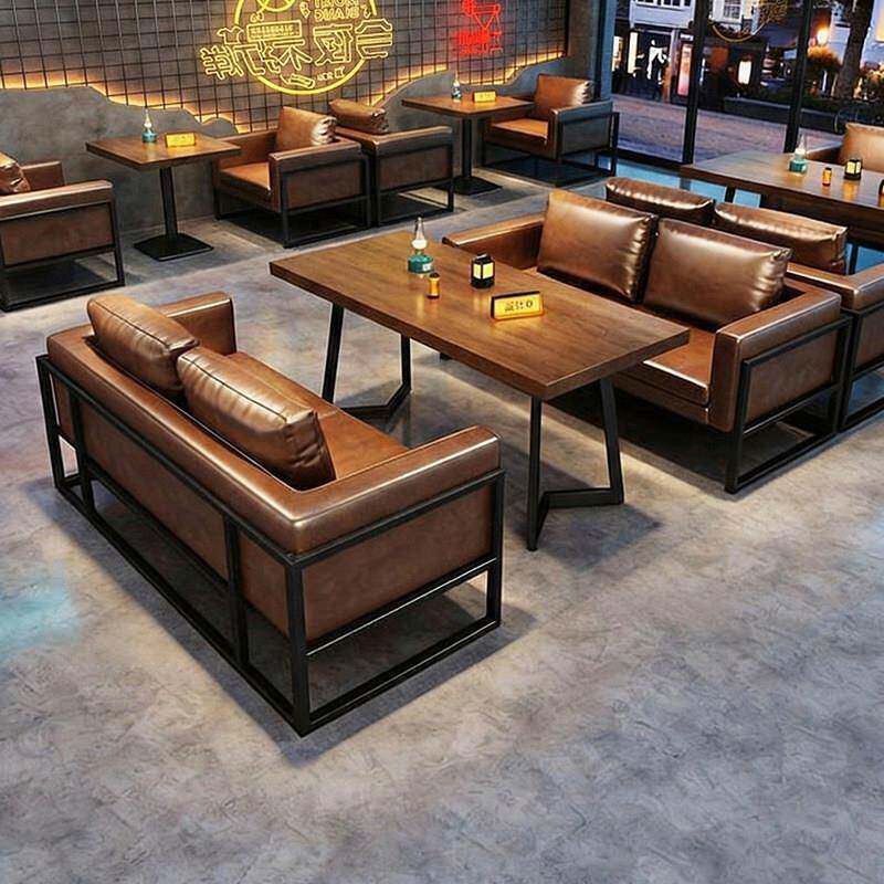 工业风酒馆咖啡厅酒吧沙发桌椅烧烤店火锅西餐厅餐吧清吧卡座沙发
