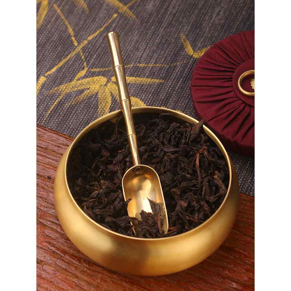ZQ茶道6君子铜茶艺茶道六君子套装全铜茶筒茶洗功夫 茶具配件大全