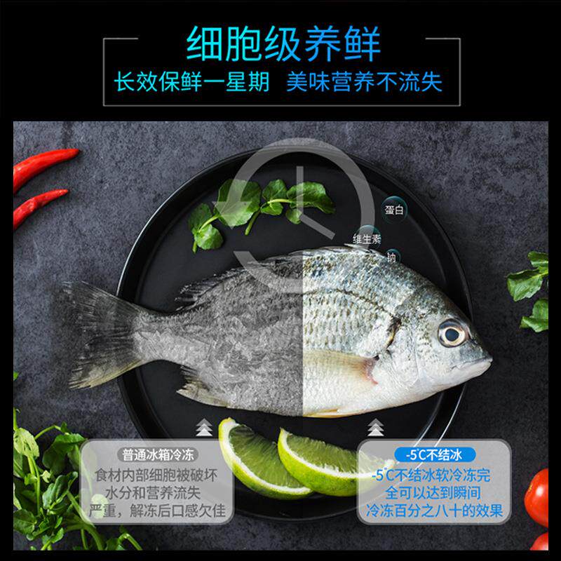 快霸瞬冷冻保鲜工作台酒店冷藏柜海鲜超低温速冻柜零下-30度493升