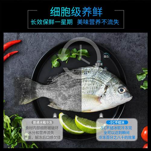 快瞬冷冻四门冷下藏柜酒店冷藏海鲜超低温速冻柜零-18度柜86霸657