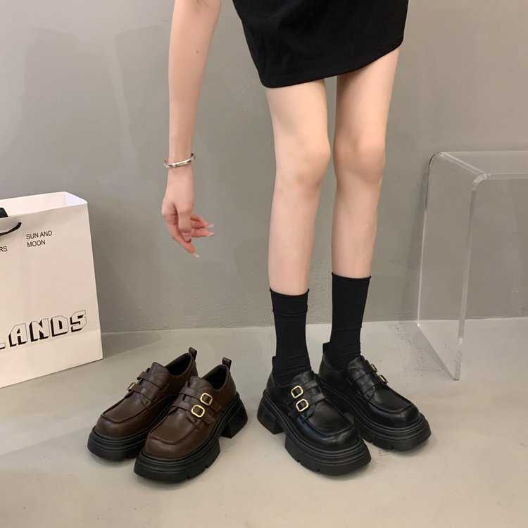 【阿蔓诺】黑糖芝士！日系jk厚底小皮鞋2024秋季单鞋四季款乐福鞋