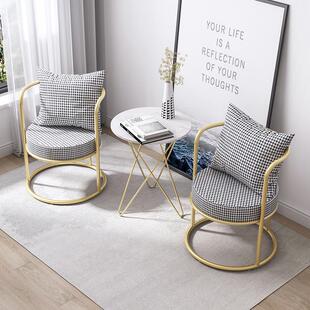 铁艺服装店小沙发店铺用ins风美容院轻奢网红款女装简约洽谈桌椅