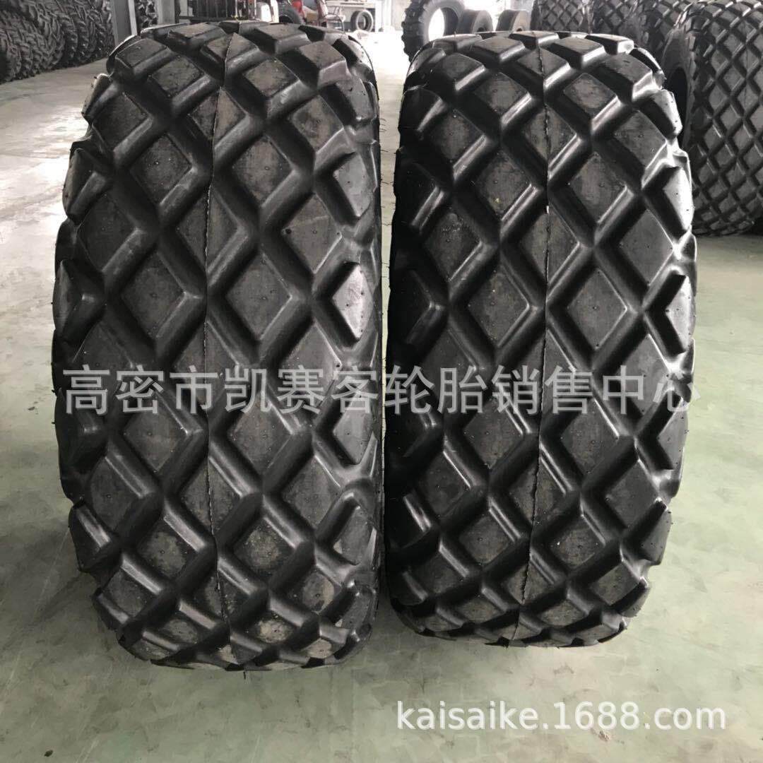压路机轮胎23.1-26 斜交菠萝花纹加厚耐高温工程机械轮胎