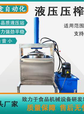 甘蔗挤压收汁液压压榨机小型金针菇挤压脱水机器蓝莓葡萄榨汁设备