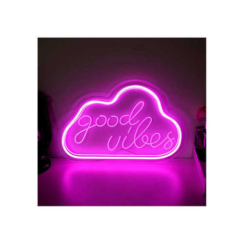 good牌雕刻商家广告牌灯霓虹灯店铺led亚克力vibes字发光