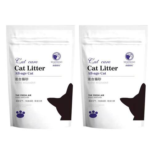 新款直销猫砂混合砂大量活性炭豆腐膨润土6L原味除臭结团三合一猫