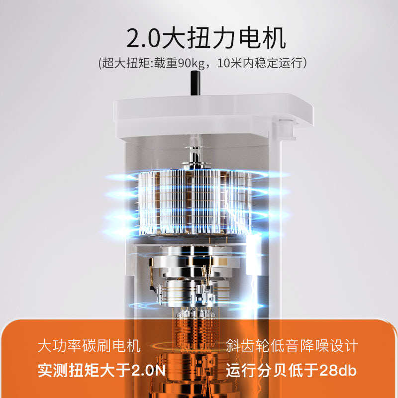 隐藏式电动窗帘 mesh2.0，纳米静音轨道，大扭矩电机，全屋智能