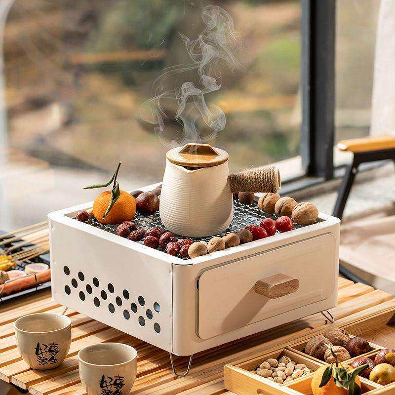围炉煮茶壶罐罐茶煮茶器烤奶壶一整套室内户外露营炭炉烧烤炉