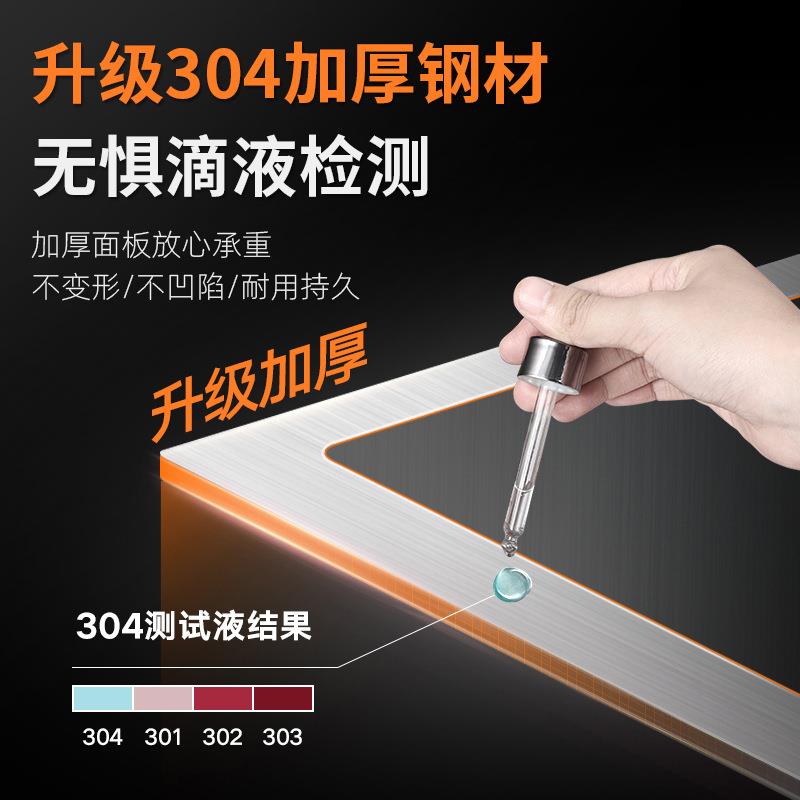 晨露家用304不锈厨房洗碗水槽不3洗04锈钢拉丝色大菜盆手工单槽耐