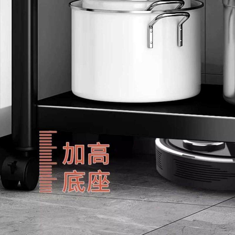厨房置物架落地多层微波炉多功能家用碗碟烤箱架子小家电收纳窄柜