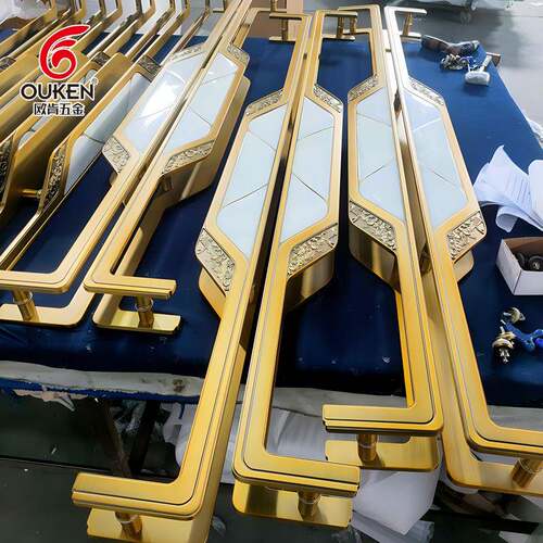 欧肯豪华不锈钢门把手玻璃大提手门拉手加厚简约中式豪华别墅