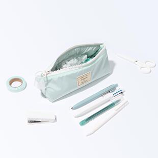 MUIS目意思网布夹层ins风初高中学生盐系男女生大容量三角形笔袋AI