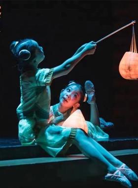 高档儿童柚子舞服装，儿童表演服蹈，装小河灯风格表演服装，女性