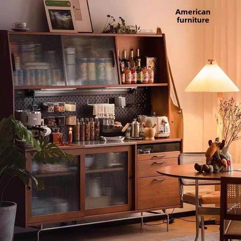 北欧实木餐具柜覆古一体柜茶柜日式简约高柜入口柜多功能收纳柜,住宅家具,餐边柜,淘宝优惠券,粉丝福利购,淘宝优惠卷