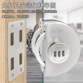 双开玻门公密码 锁开孔单门璃商铺铝合金免推拉门锁司无框玻璃2024