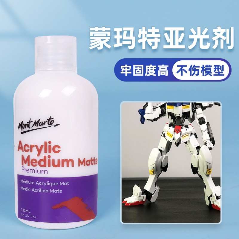 蒙玛特 高达固定剂修复神器丙烯调和液透明保护哑光剂357兵人加固