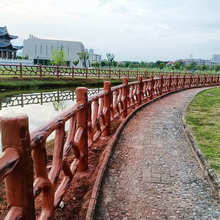 水泥仿木护栏仿树藤围栏河道景区公园栈道隔离防护钢筋混凝土栏杆