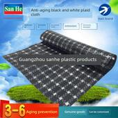 150克海力牌黑白格布防雨防水遮阳帐篷透光温室搭棚种花养殖菌类