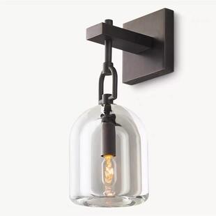 rh出口北美全铜美式简约现代卧室卧室复古餐厅楼梯间酒店水晶壁灯