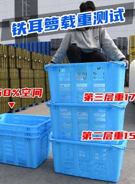1米加厚塑料铁耳箩筐针织服长0厂仓储物流用8箩饰大框PIS子可配轮