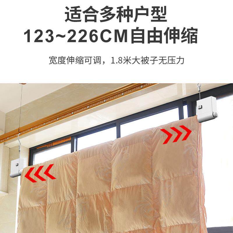 阳台伸缩晾衣架落地折叠室内晾衣杆可升降型凉衣架晒被子架伸缩杆