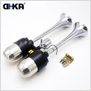 24V双管电控气喇叭 DHKA亚冠 AS141现货 12V 延音 带双储气罐