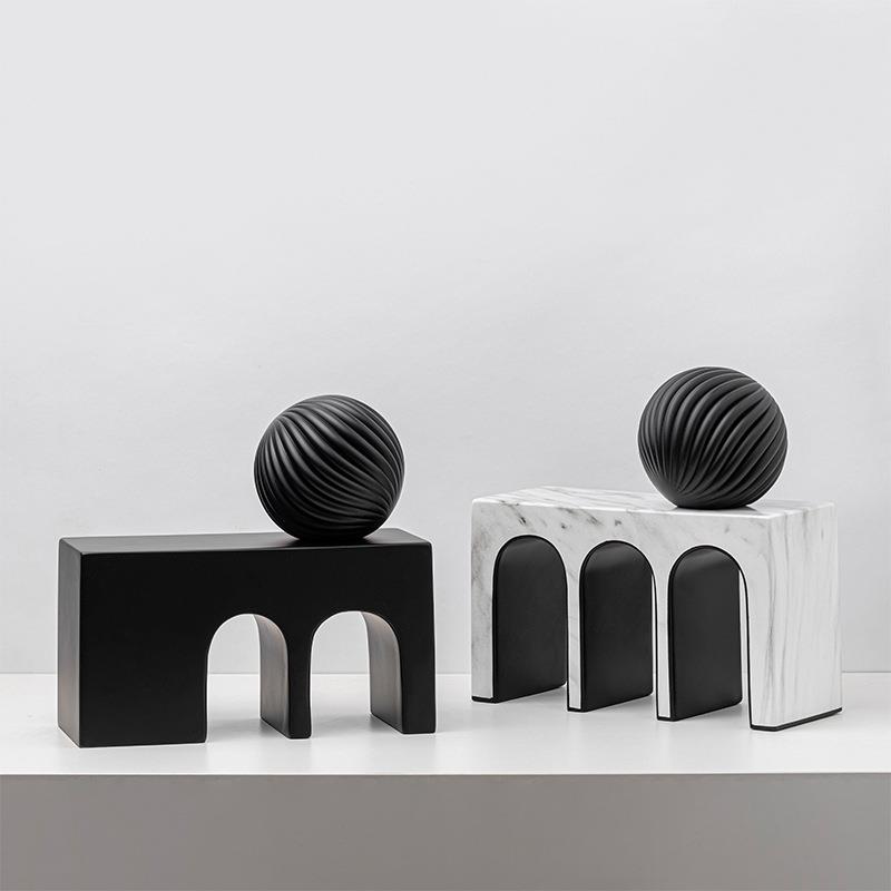 现代北欧拱门摆件软装样板间售楼部酒店创意拱形艺术家居饰品配搭