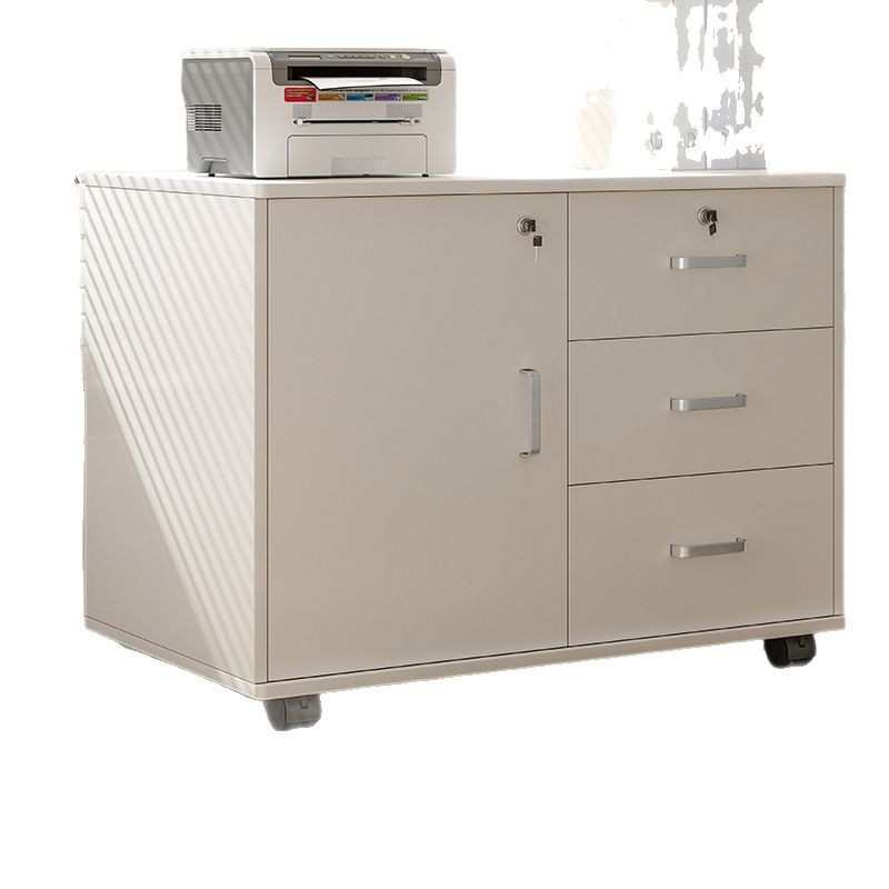 文件柜资料柜办公室置物柜木质矮柜带锁收纳柜子储物柜办公桌边柜