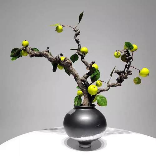 新中式仿真绿植家居装饰假花果子花艺干枝酒店餐厅样板房角落摆件
