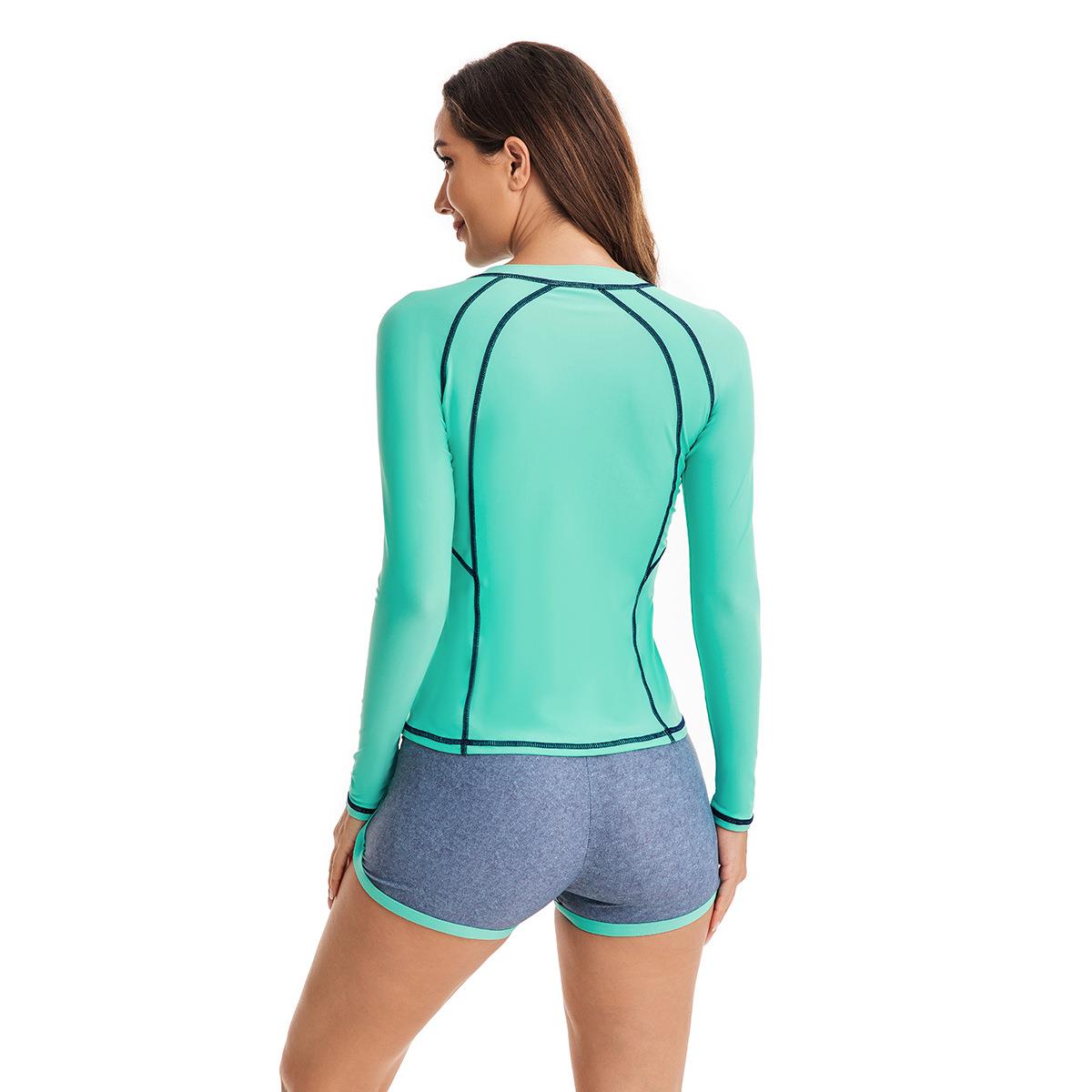 tankini womens cardigan zipper swimsuit long-sleeved womens