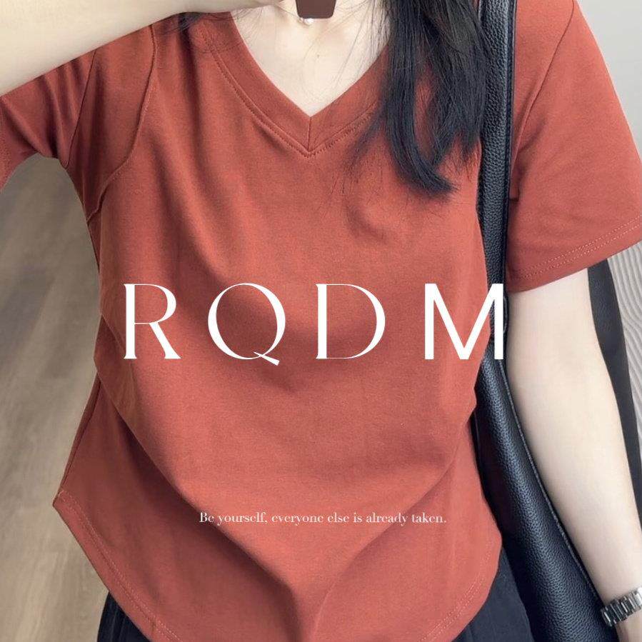 大码女装2026夏季新款胖MM遮肚子收腰显瘦百搭v领正肩短袖T恤上衣