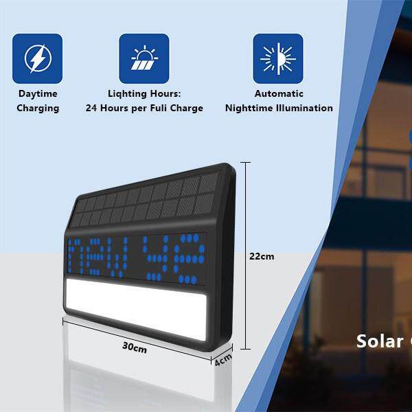 太阳能电子屏幕门牌灯 露营 营地 警示牌 标示牌 路牌 标示牌