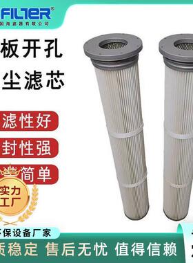 国海进口覆膜聚酯布工业除尘滤芯 钢厂电厂133*2000滤筒防静