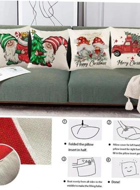 Christmas Decoration Cushion Pillow Cover 45x45cm Throw Pill