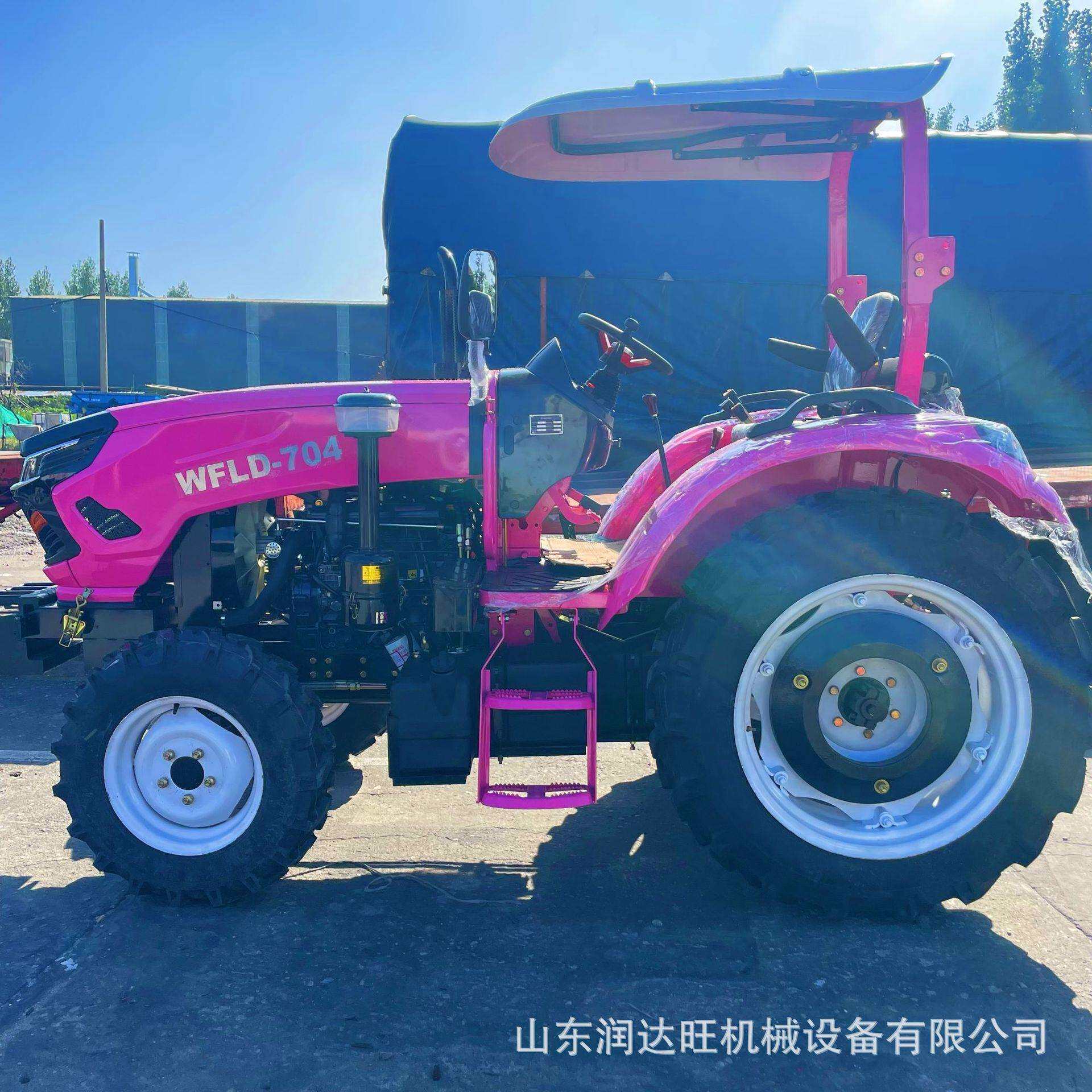 TE704出口新款拖拉机安全架遮阳棚四驱柴油旋耕机 轮式耕地机