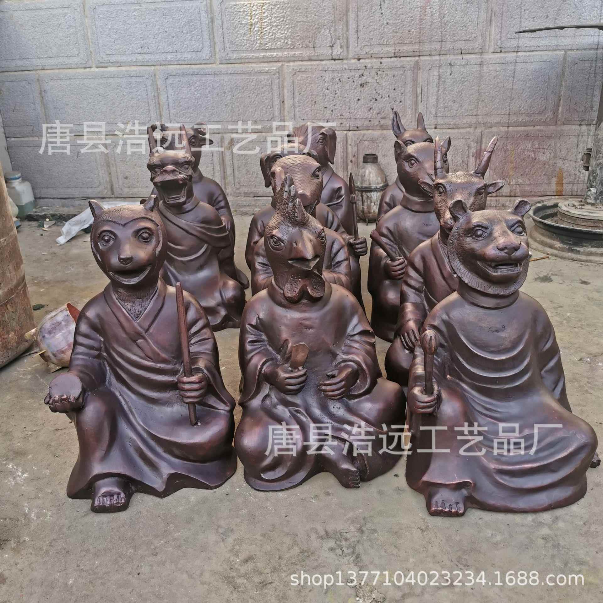 圆明园十二生肖兽首雕塑浩远雕塑喷水铜鹿头铸铜兽头喷水