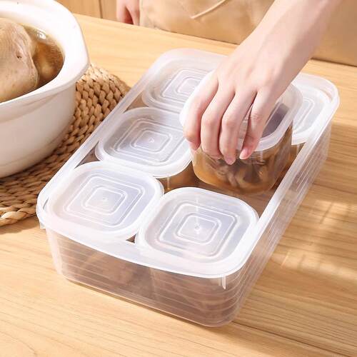 Minimalist Refrigerator Soup Freezer Box, Transparent Food-G