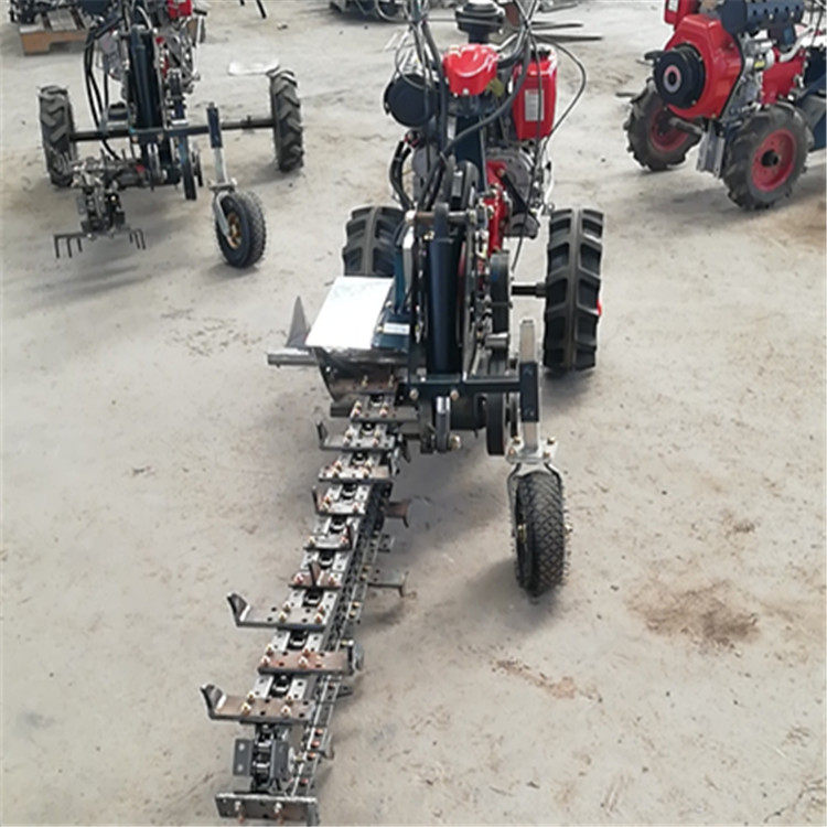 195手扶链条开沟机 自走式线缆埋管开槽机 工程路面挖深沟机
