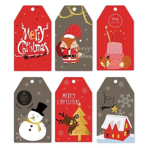 60pcs Christmas Paper Gift Tag Santa Claus xmas tree DIY Kra