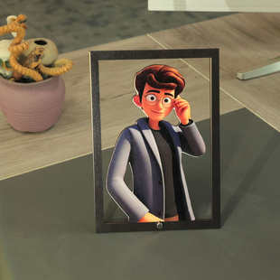 木质桌面创意摆件3D打印照片相框摆台长方形相框