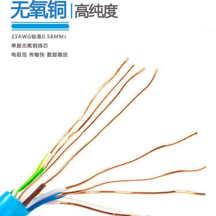 六类网线网络线家用工程cat6类双绞线300米双屏蔽速千兆电脑