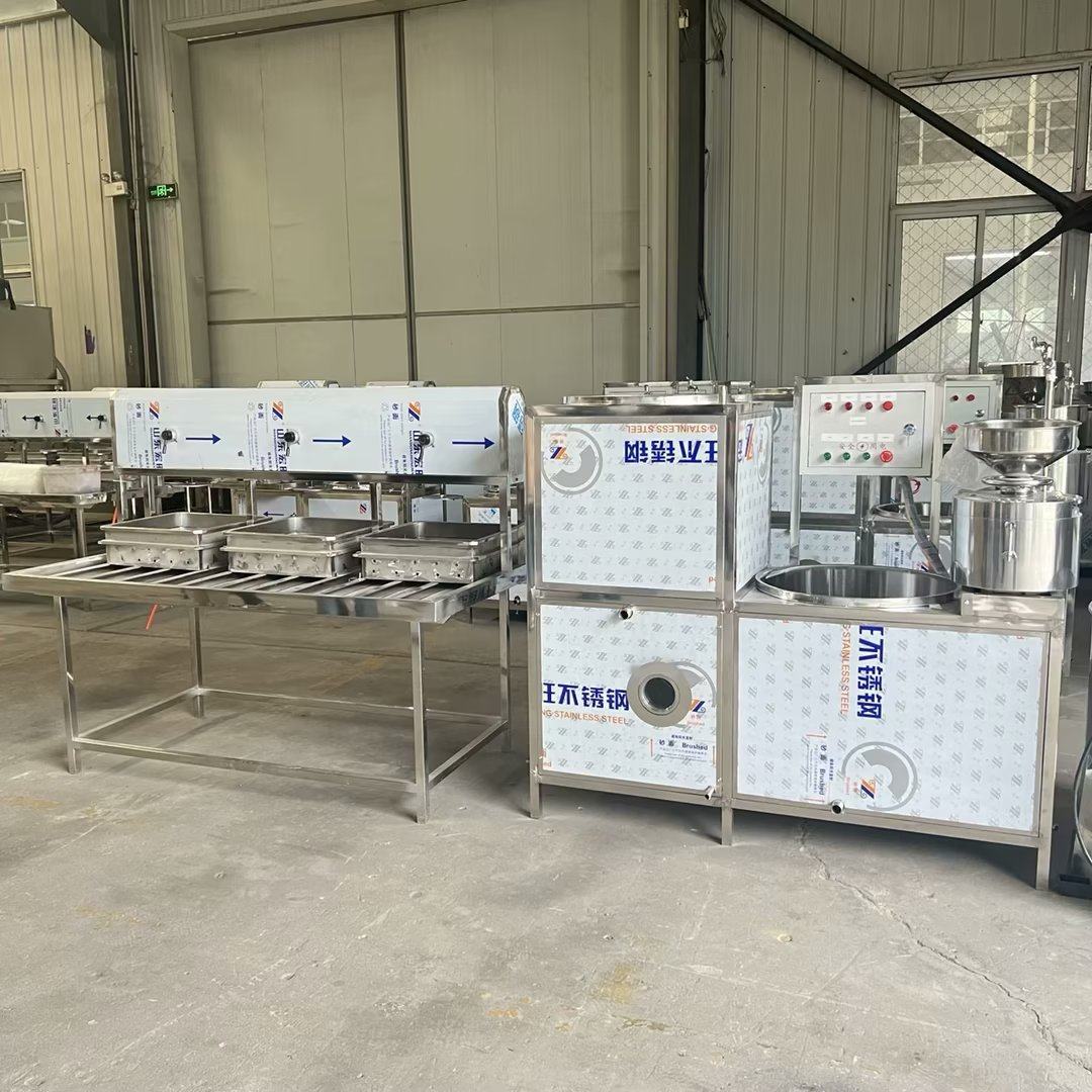 全自动豆腐机器 衡水大型豆腐皮机器 豆制品成套设备