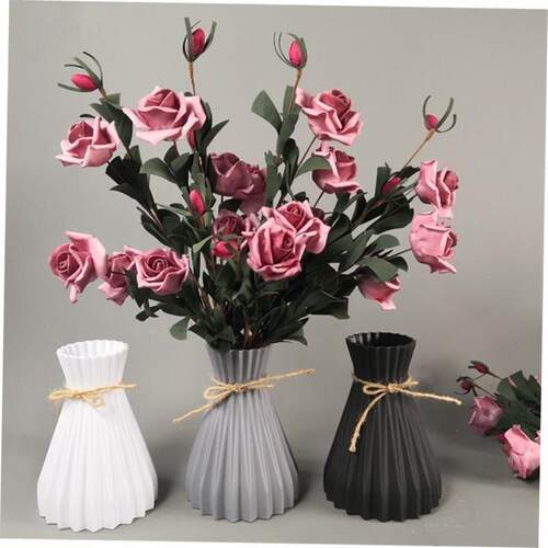Modern Plastic Vases European Anti-Ceramic Flower Vase Weddi